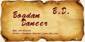 Bogdan Dancer vizit kartica